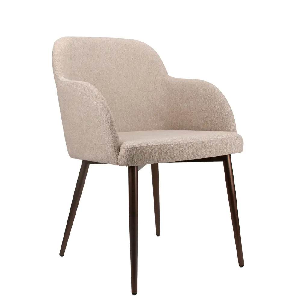 sillon tapizado patas en tubo metalico para restaurantes y cafeterias romeo 3 sb
