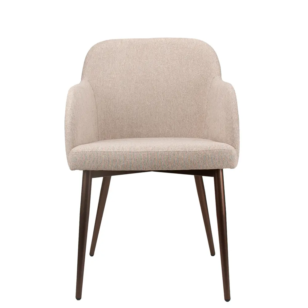 sillon tapizado patas en tubo metalico para restaurantes y cafeterias frente romeo 3 sb
