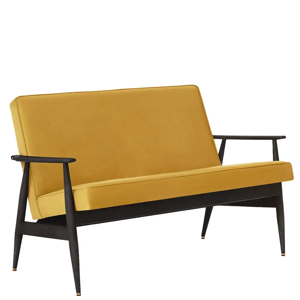 sofa hosteleria y espacios publicos tapizado patas madera fresno color amarillo foxe bs ingenia contract escorzo