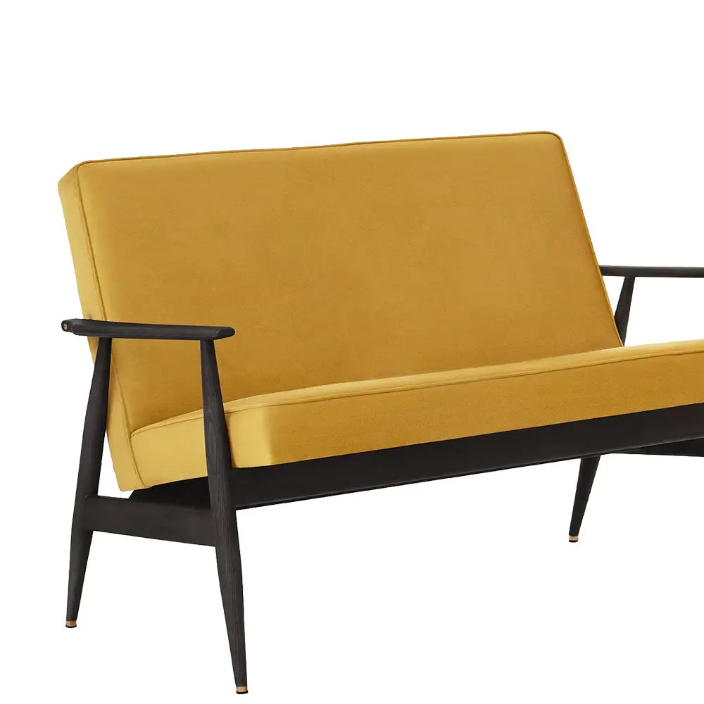 sofa hosteleria y espacios publicos tapizado patas madera fresno color amarillo foxe bs ingenia contract