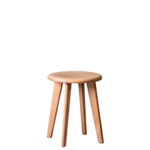 Taburete bajo puff de madera para hosteleria jolly