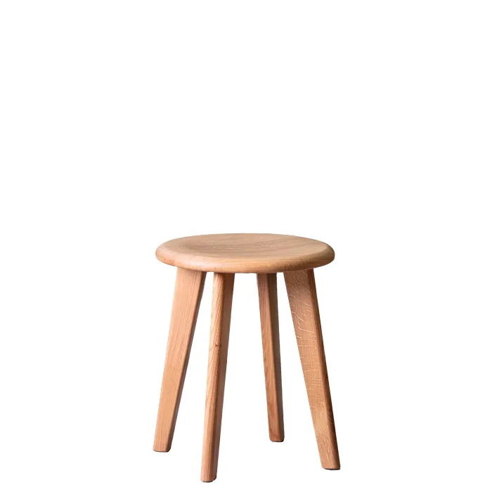 Taburete bajo puff de madera para hosteleria jolly