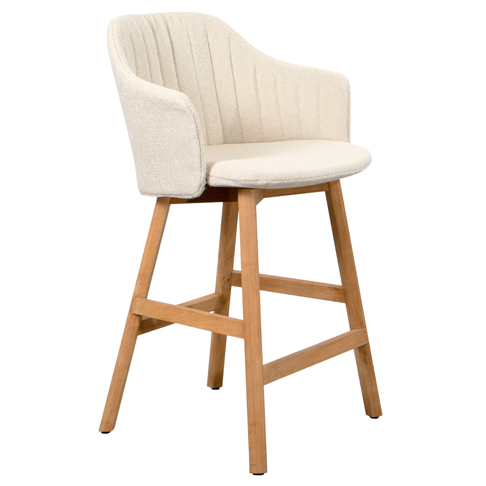taburete choice madera tapizado
