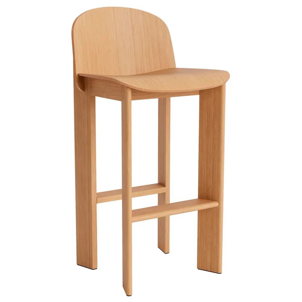 taburete con respaldo madera chisel hay