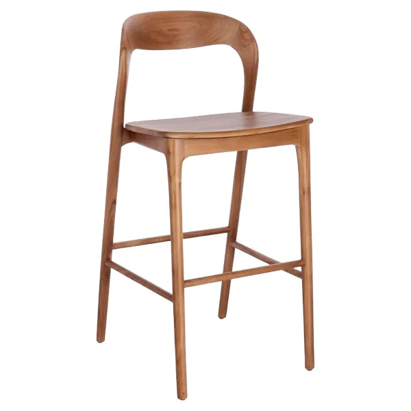 Taburete de madera Milex en teca