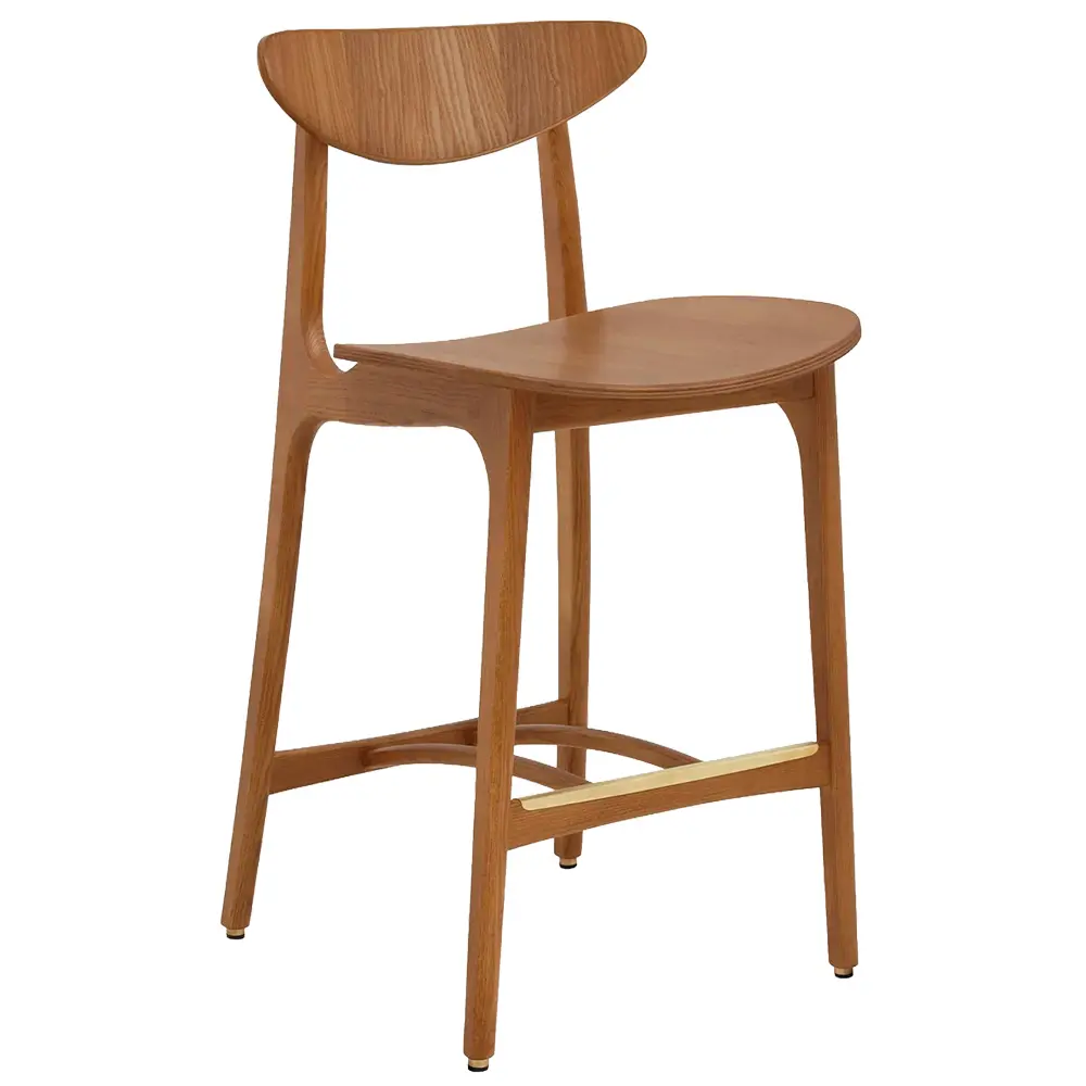 taburete madera con respaldo fresno para bares hosteleria ingenia contract