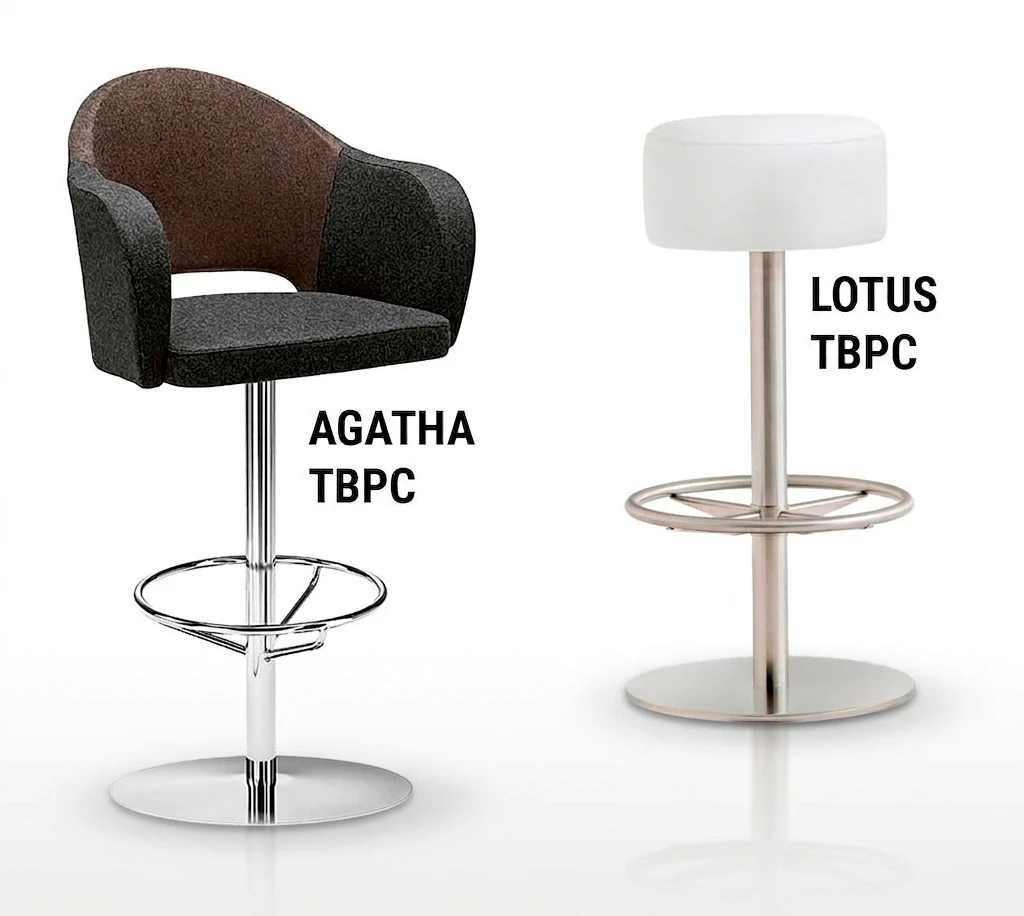 Taburetes pie central Agatha y Lotus - Ingenia Contract