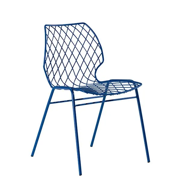 Silla Uni One de Et Al - Metalmobil de acero con asiento texturizado y diseño ligero